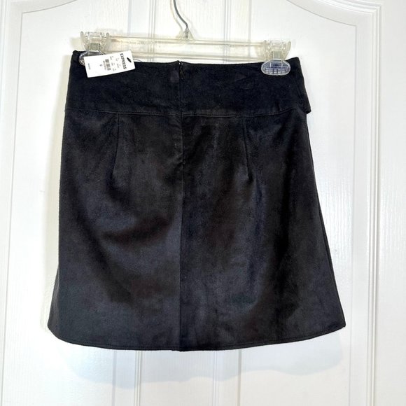 Express Suede Mini Wrap Skirt - NEW - Picture 2 of 10